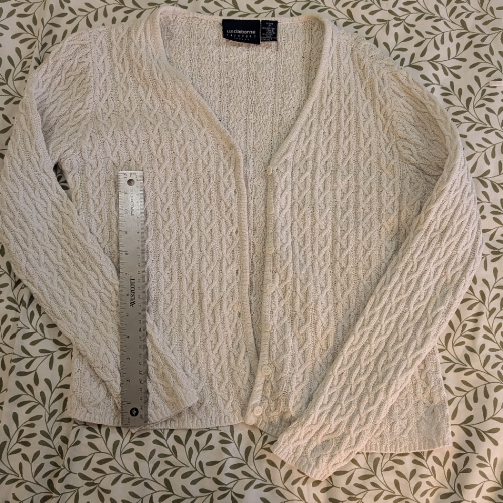 Cable knit cardigan